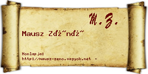 Mausz Zénó névjegykártya